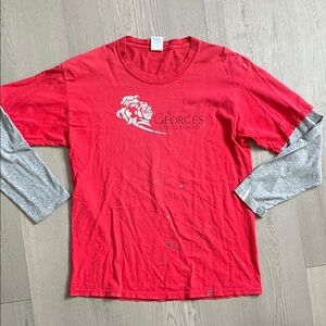 Y2K double lined long sleeve shirt